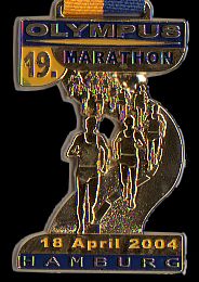 Finisher Medaille 19. Olympus Marathon Hamburg