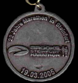 Finisher Medaille 22. Steinfurt Marathon 2005