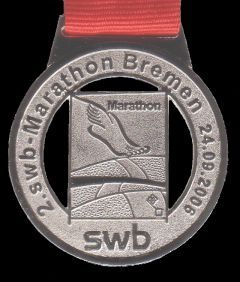 Finisher Medaille 2. swb Bremen Marathon 2006