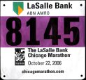 Startnummer 29. LaSalle Bank Chicago Marathon 2006