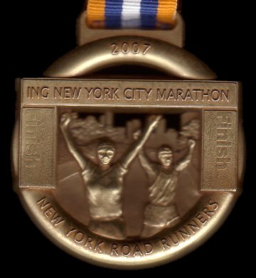 Finisher Medaille 38. New York City Marathon 2007