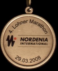Finisher Medaille 4. Lohner Marathon