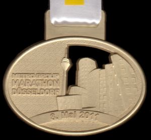 Finisher Medaille 9. Düsseldorf Marathon 2011
