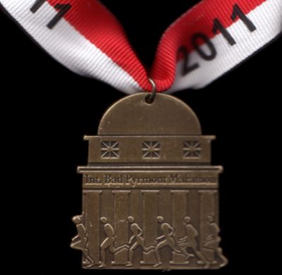 Finisher Medaille Int. Bad Pyrmont Marathon 2011