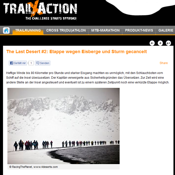Bericht auf www.trail-x-action.de