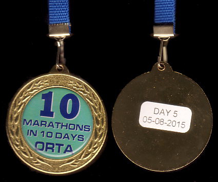 Orta 10 in 10 - Finisher Medaille Tag 05