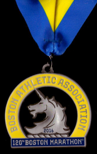 Finisher Medaille 120. Boston Marathon 2016