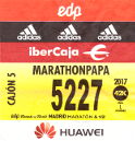 Startnummer 40. Madrid Marathon 2017