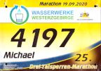 Startnummer 25. Drei-Talsperren-Marathon Eibenstock 2020