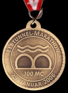 Finisher Medaille 7. Elbtunnel Marathon 2006