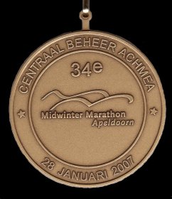 Finisher-Medaille 34. Midwinter-Marathon Apeldoorn 2007