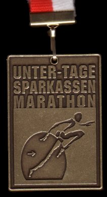 Finisher Medaille 6. Untertage Marathon Sondershausen 2007, 64g, 43x61x3mm