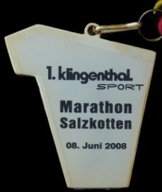Finisher Medaille 1. Salzkotten Marathon