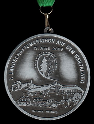 Finisher Medaille 7. Weilburg Marathon