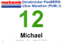 Startnummer 1. Osnabrücker Piesberg-Ultra-Marathon 2013