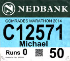 Startnummer 89. Comrades Marathon 2014