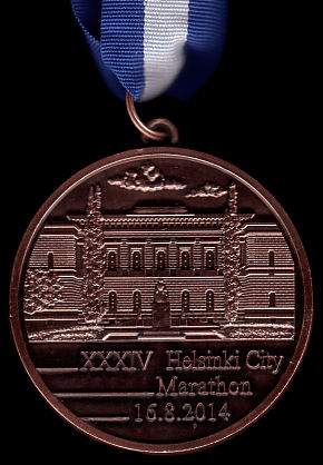 Finisher Medaille 34. Helsinki Marathon 2014