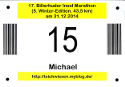 Startnummer 17. Billerhuder Insel Marathon 2014