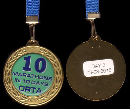 Orta 10 in 10 - Finisher Medaille Tag 03