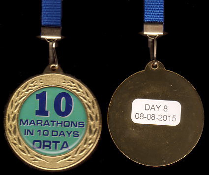 Orta 10 in 10 - Finisher Medaille Tag 08