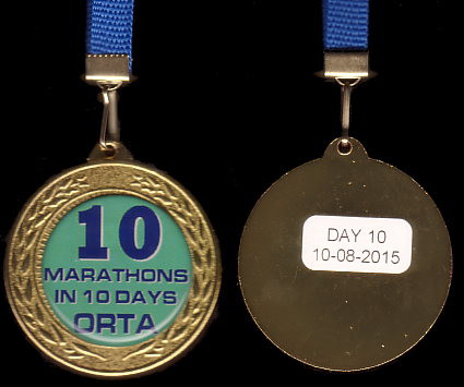 Orta 10 in 10 - Finisher Medaille Tag 10