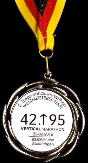 2. Treppenhaus Marathon Hannover 2016 - Finisher Medaille