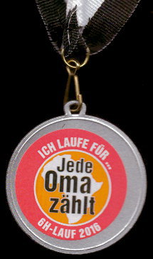 6-Stunden-Lauf am Rubbenbruchsee, Osnabrück 2016 - Medaille