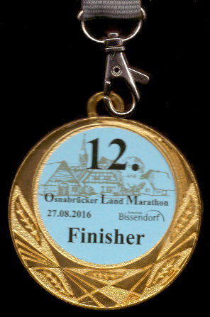 12. OsnabrÃ¼cker Land Marathon - Finisher Medaille