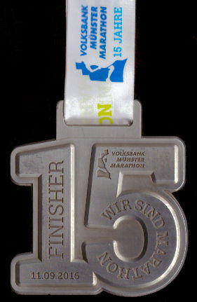 15. MÃ¼nster Marathon - Finisher Medaille