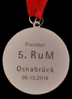 5. Rubbenbruchsee Marathon (RuM) - Finisher Medaille