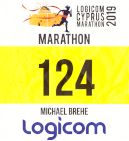 Startnummer 21. Cyprus Marathon Pafos 2019