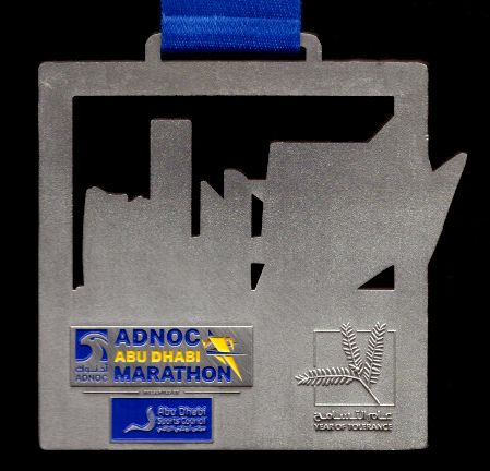 2. ADNOC Abu Dhabi Marathon - Finisher Medaille