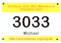 Startnummer Eskorte 3000 Marathon 2021