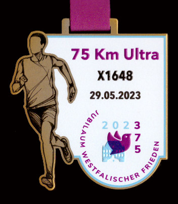 375 Jahre Westfälischer Friede Ultramarathon - Finisher Medaille